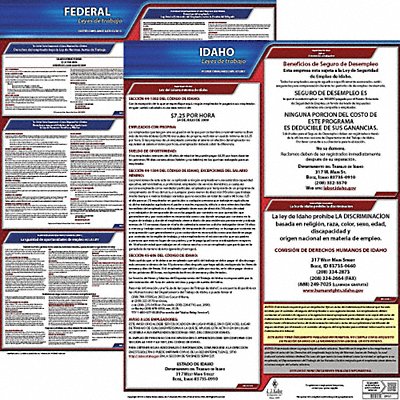 JJ KELLER 200ID1 Labor Law Poster Fed/STA ID SP 20inH 1yr