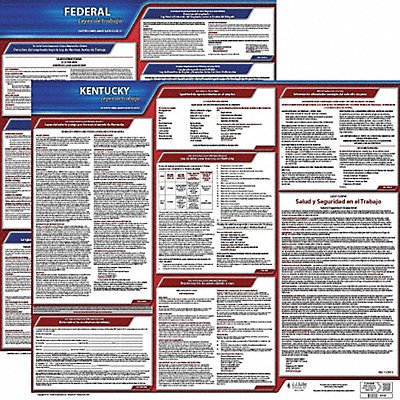 JJ KELLER 200KY3 Labor Law Poster Fed/STA KY SP 20inH 3yr