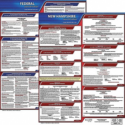 JJ KELLER 200NH3 Labor Law Poster Fed/STA NH SP 20inH 3yr