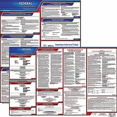 JJ KELLER 200NV1 Labor Law Poster Fed/STA NV SP 20inH 1yr