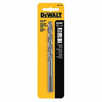 DEWALT DW1123 Jobber Drill 23/64 HSS