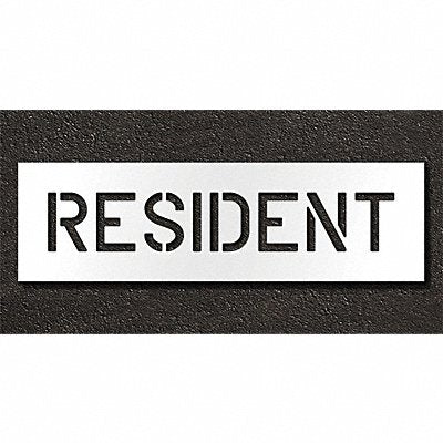 RAE STL11670630 Pavement Stencil Resident 6 in