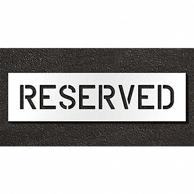 RAE STL11670633 Pavement Stencil Reserved 6 in