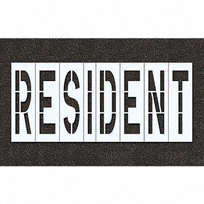 RAE STL11674830 Pavement Stencil Resident 48 in