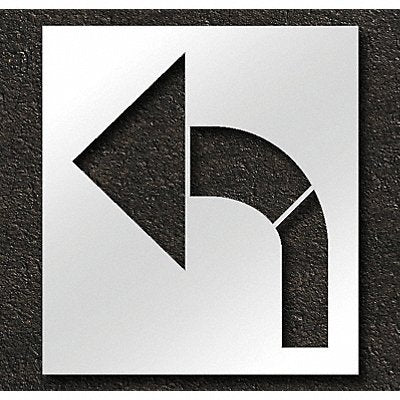 RAE STL1165115 Pavement Stencil Bike Lane Curved Arrow