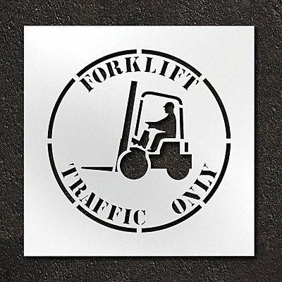 RAE STL11612412 Stencil Forklift Traffic Only 24 in