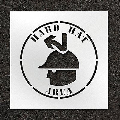 RAE STL11612413 Stencil Hard Hat Area 24 in