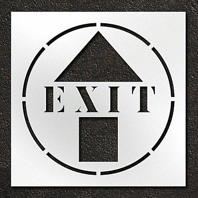 RAE STL11614805 Stencil Exit With Arrow 42 in