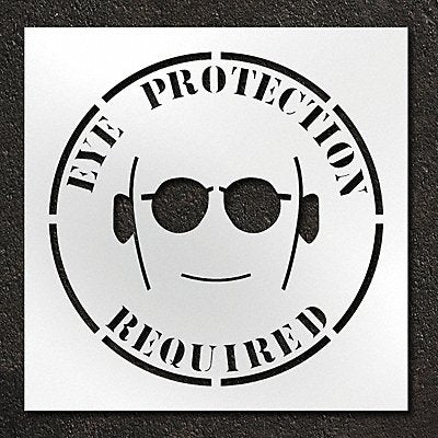 RAE STL11614809 Stencil Eye Protection Required 42 in