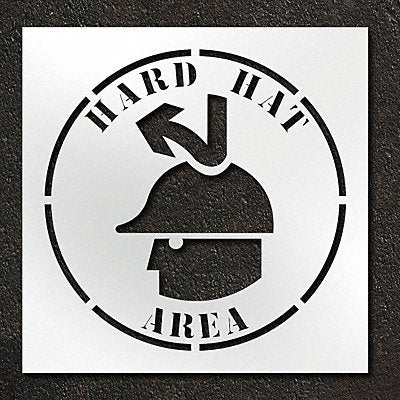 RAE STL11614813 Stencil Hard Hat Area 42 in