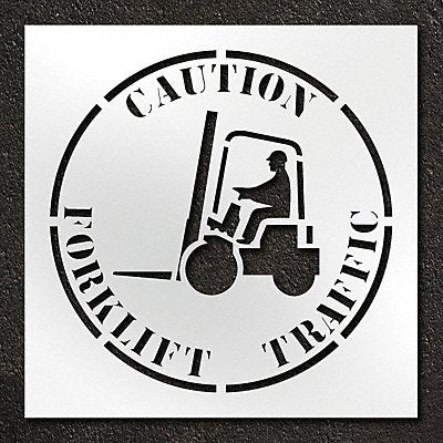 RAE STL11614815 Stencil Caution Forklift Traffic 42 in