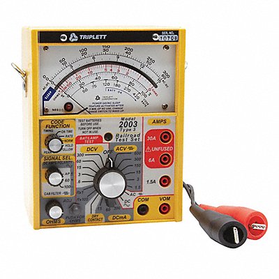 TRIPLETT 2013 Analog Railroad Tester 600V Mirrored 30A