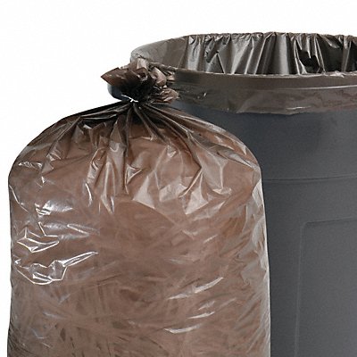 ABILITY ONE 8105020000000 Garbage Bag 60 gal Black/Brown PK20