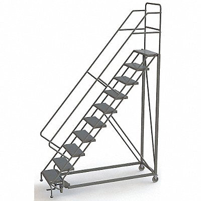 TRI-ARC UKDEC110246 Rolling Ladder 10 Steps Perforated Tread