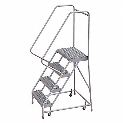TRI-ARC WLAR104165 Rolling Ladder 4 Steps Serrated Tread