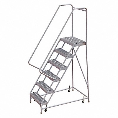 TRI-ARC WLAR106165 Rolling Ladder 6 Steps Serrated Tread