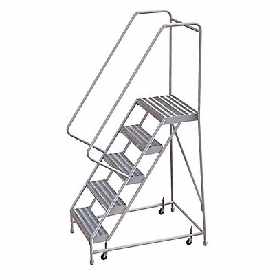 TRI-ARC WLAR105164 Rolling Ladder 5 Steps Serrated Tread