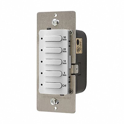 HUBBELL WIRING DEVICE-KELLEMS DT5030W Countdown Timer White 120/277V AC