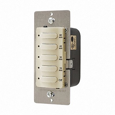 HUBBELL WIRING DEVICE-KELLEMS DT5060I Countdown Timer Ivory 120/277V AC