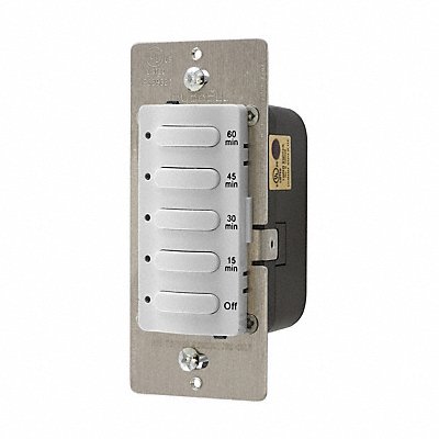 HUBBELL WIRING DEVICE-KELLEMS DT5060W Countdown Timer White 120/277V AC