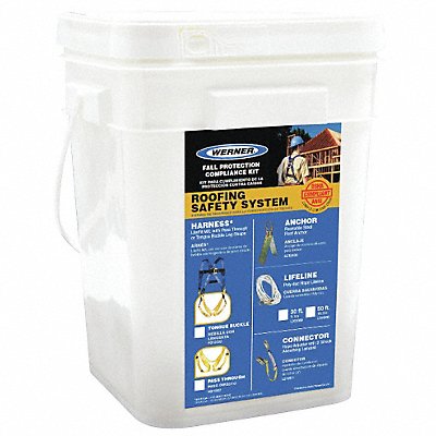 WERNER K112201 Roofing Kit 50ft Tongue Buckle Harness