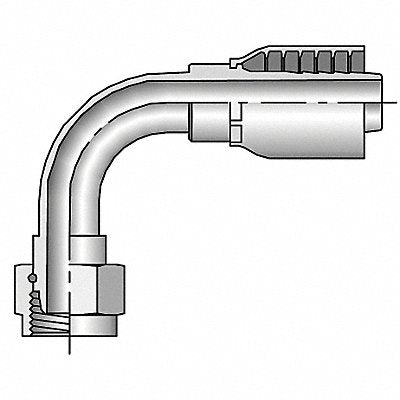 PARKER 1B2431616 Crimp Fitting 90 Deg 1 ID F BSPP