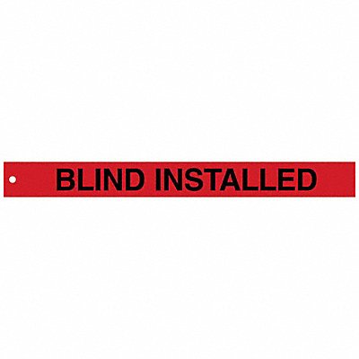 BRADY 132453 Isolation Blind Tags 2in.Hx20in.W PK25