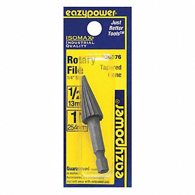 EAZYPOWER 30076 Rotary File Tapered Cone 1/2 Shank Dia