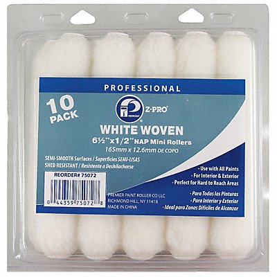 PREMIER 75072 Mini Roller 6 1/2 L 1/2 Nap Woven PK10