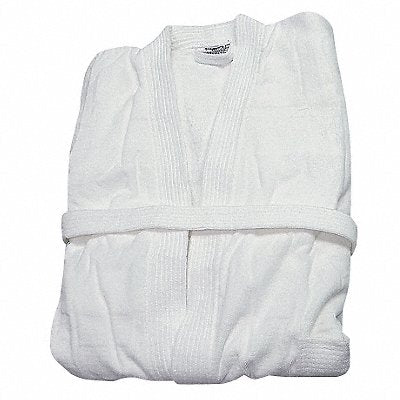 R  R TEXTILE X70200 Bathrobe Belted Cotton White PK12