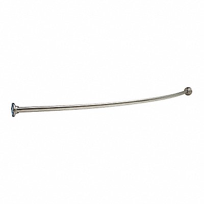 FRANKLIN BRASS 2115SS Curved Shower Rod SS 60 in L Unfinished