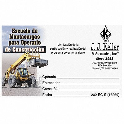 JJ KELLER 16269 Wallet Card Workplace Safety PK50