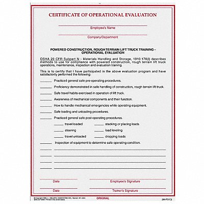 JJ KELLER 4693 Evaluation Form Reg Compliance PK50