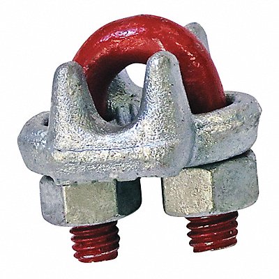 CROSBY 1010015 Wire Rope U-Bolt Clip 1/8 in Rope dia.