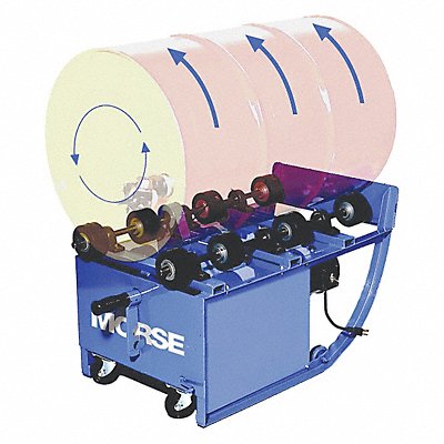MORSE 201201 SnglDrmRlr Lift/TilttoLoad 55gal 28inDia