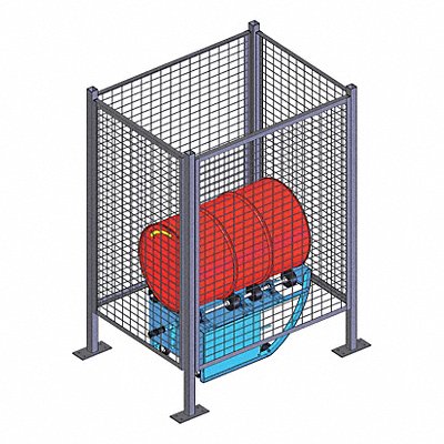 MORSE GEK201E1 Drum Safety Enclosure BE Steel Grey