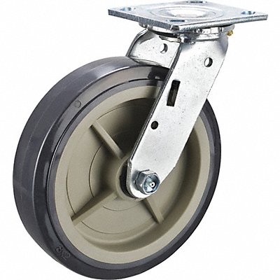 GRAINGER P21SUP080R14 Standard Plate Castor Swivel 1000 lb.