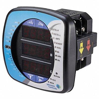 JOHNSON CONTROLS EM276001A000 Power Meter LED 90/265VAC Wye/Delta