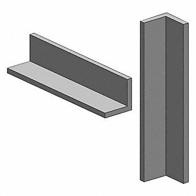 GRAINGER HA188X1572 M1570 Carbon Steel Angle 6 ft L 1 1/2 in W