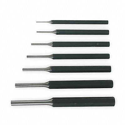 WESTWARD 2AJA8 Pin Punch Set 1/16 To 5/16 In 7 Pc