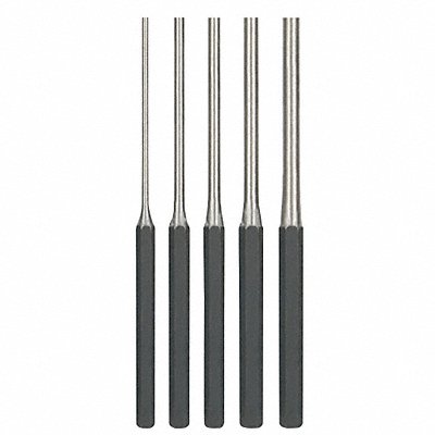 WESTWARD 2AJB1 Drive Pin Punch Set 1/8 To 3/8 In 5 Pcs