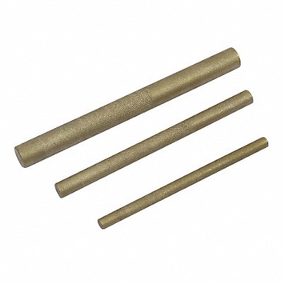 WESTWARD 2AJL3 Brass Drift Punch Set 3/8 1/2 3/4 3Pc