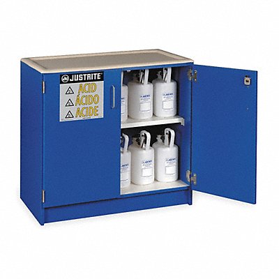 JUSTRITE 24140 Corrosive Safety Cabinet Wood Laminate