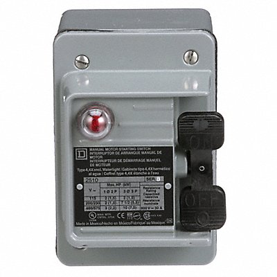 SQUARE D 2510KW1A ManualMotorSwitch NEMA4 ToggleSwitch