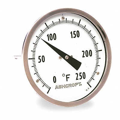 GRAINGER 1NFW8 Bimetal Thermometer 2 In Dial -20 to 120F