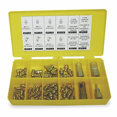 WESTWARD 2CAN8 Grease Fitting Kit Metric