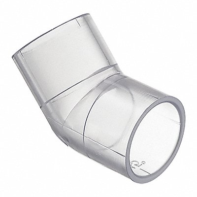 GRAINGER H417010LS 45 Elbow 1 in Schedule 40 Socket Clear