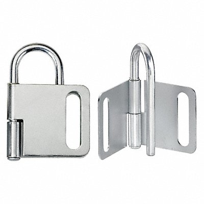 GRAINGER 7603 Lockout Hasp Snap-On 4 Lock Silver