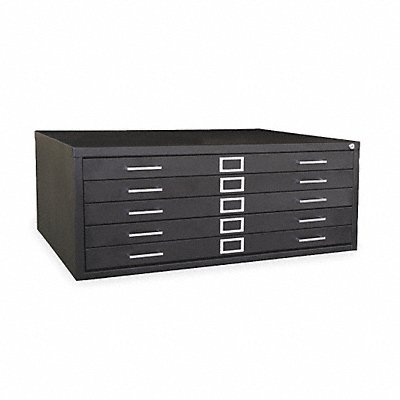 GRAINGER 2CLA5 Cabinet Flat File 5 Drawer Black