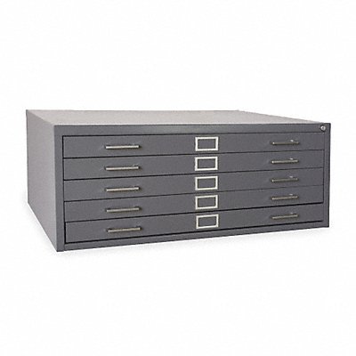 GRAINGER 2CLA9 Cabinet Flat File 5 Drawer Grey